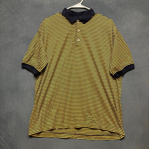 Como Sport Polo Shirt Made In Italy Striped Preppy Golf Comfy Soft Academia - Picture 1 of 9